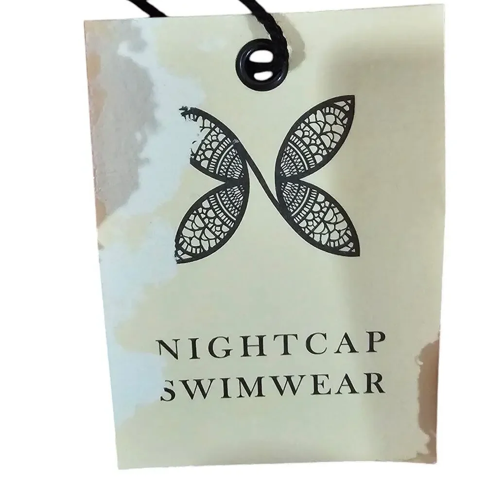Nightcap Lima V-Plunge Lace One Piece Swimsuit Red NWT